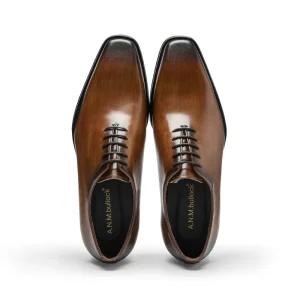 Men’s Genuine Leather Casual Business Suede Cowhide Derby Shoes