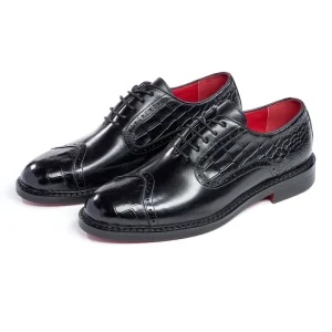 Men’s Genuine Leather Comfortable Business Round Toe Slip-On Hard-Wearing Winter Dress Shoes for Wedding & Office Use