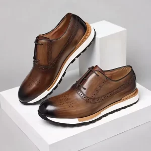 Men’s Genuine Leather Dress & Oxford Shoes Casual Office Business Formal Sports Wedding Styles