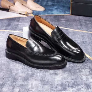 Men’s Genuine Leather Handmade Formal Lace Up Oxford Shoes for Business Banquet