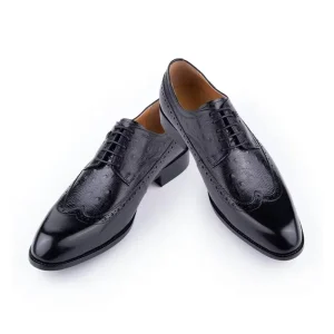 Men’s Genuine Leather Oxford Dress Shoes for Wedding Office Business Luxury Lace-up Design