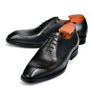Men’s Genuine Leather Pointed Toe Business Dress Shoes black Shoes Men dress Shoes for Men genuine Leather Dress Shoes