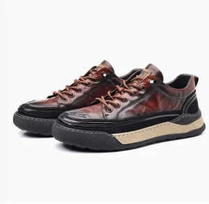 Mens Genuine Leather Walking Style Shoes Office Formal Dress Party Shoes for Man