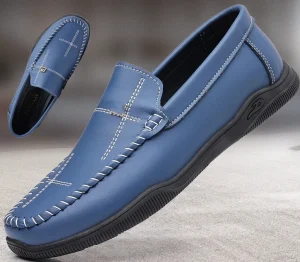Men’s Hand-stitched Loafers Shoes Soft Breathable Waterproof Anti-slip Wear-resistant Lightweight Casual Office Wedding