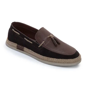 Men’s Handmade Comfortable Genuine Leather Hemp Rope Weaving Casual Boat Shoes