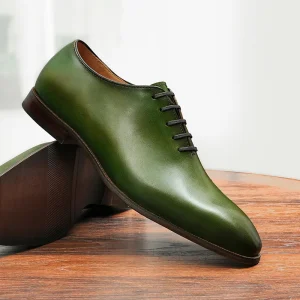 Men’s High Top Business Oxford Shoes Genuine Leather British Formal Square Toe Design Handmade Autumn Groom Wedding