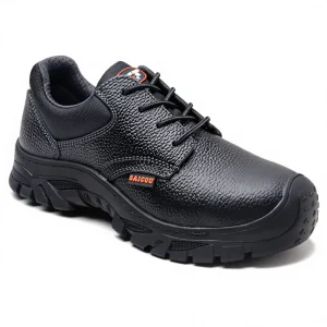 Men’s Hiking Safety Shoes Factory Use Spring Autumn Summer Metal Toe Genuine Leather Upper for Midsole Rubber