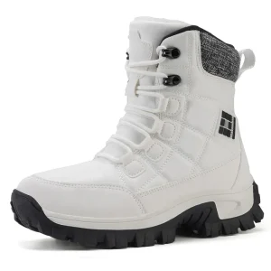 Men’s Hiking Waterproof Snow Boots Black Casual Outdoor Winter Warm Non Slip Thickened Fashion Design