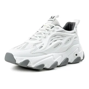 Men’s Korean Fashion Thick-Soled Casual Sneakers Heightened Torre Shoes Soft-Soled Mesh Summer Platform Running Four