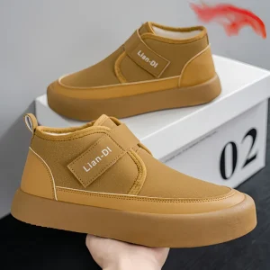 Men’s Korean Fashion Walking Boots British Style Casual Round