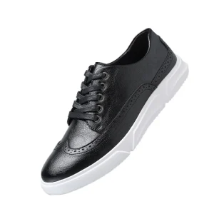 Men’s Large Size Solid Synthetic Upper Casual Shoes Fashion Korean Style British Sneakers Lace Up Retro Single Layer Comfortable