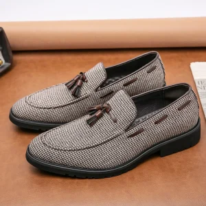 Men’s Leather Casual Loafers Shoes Size 48 US 14 Easy Wear Dress Shoes for Hommes