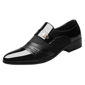 Men’s Leather Dress Shoes & Oxfords Light Flat Wedding Shoes for Winter