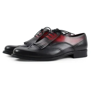 Men’s Leather Fringed Monk Shoes Handmade Business Formal Dress Shoes Breathable Office Wear