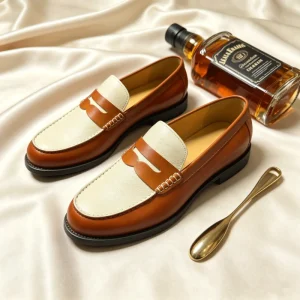 Men’s Leather Loafers Shoes Handmade Men’s Casual Business Dress Shoes High-End Breathable Gentleman Footwear