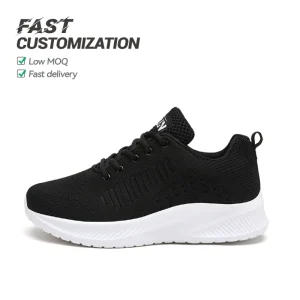 Men’s Lightweight Breathable Athletic Low-Top Sneakers Road Running Shoes for Autumn Trails Track Field Air Mesh Fabric Lace-Up