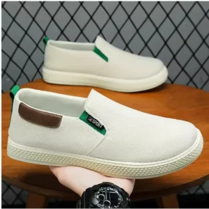 Men’s Lightweight Summer Walking Shoes Single Casual Breathable Work Wear Shallow Mouth Soft Soled Canvas Insole