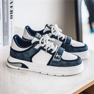 Men’s Loe top Skateboard Shoes Trendy Retro Chunky Casual Walking Shoes Streetwear Hip Hop Sneakers Breathable PU