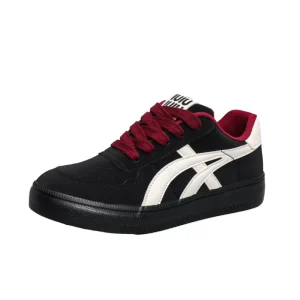 Men’s Low Top Skate Shoes Suede Upper Vulcanized Casual Fashion Trend Breathable Mesh Lining Lace-Up Daily