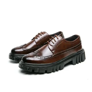 Men’s Non slip Breathable Crocodile Casual Leather Sneakers Genuine Oxfords Derby Wedding Classic Shoes for Men
