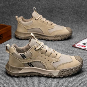 Men’s Outdoor Construction Site Work Shoes Trendy Workwear Sports Shoes Non-slip Wear-resistant Lightweight Hiking Shoes