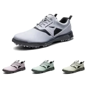 Men’s Outdoor Golf Sneakers Size 47 with Waterproof Spikes Slip-On Women’s Golf Shoes Summer Collection