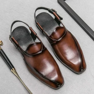 Men’s Oxford Dress Shoes British Style Big Size Outdoors Causal Sandal for Men