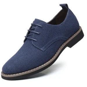 Men’s Oxford Dress Shoes Luxury Fashion PU Leather Lace-Up for Groom Wedding Style Formal Occasions