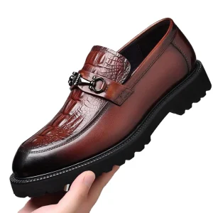 Men’s Oxford Leather Dress Shoes Genuine Leather Shoes Comfort Loafers Dress Shoes