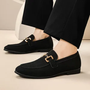Men’s Oxfords Formal Business Wedding Party Shoes Office Suitable Black Loafers