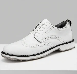 Men’s Professional Golf Shoes Anti Skid Outdoor and Waterproof Pointed Sneakers with Customizable Logo