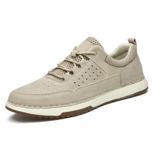Men’s Quality Leather Casual Walking Sneakers Outdoor Comfortable Skateboard Shoes Sustainable & Recycled Materials All Seasons