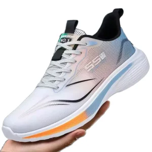 Men’s Retro Sports Trainers Breathable Mesh Lining Non-slip Thick-soled Loafers for Spring Summer Autumn