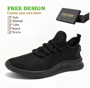 Men’s Road Running Minimal Sneakers Stretch Fabric Upper EVA Outsole Mesh Lining Low top Athletic Shoes for Spring Summer Autumn