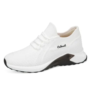 Men’s Road Running Shoes Sneakers Height Increasing Thick Sole Platform Minimal Walking Jogger Air Mesh Athletic