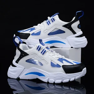 Men’s Running Shoes Mesh Breathable Sports Shoes Fashionable and Luxurious Sports Running Shoes