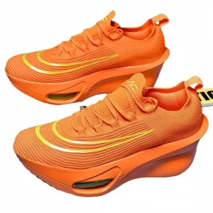 Men’s Running Shoes and Air Fo Brand No Logo Design Knit Light Weight Women’s Sports Marathon Shoe Export Quality
