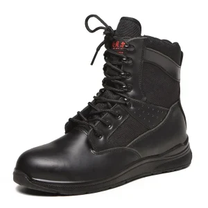 Mens Safety Shoes Boots Goodyear Work Anti Slip Genuine Leather Autumn Winter Steel Toe Oil Resistant