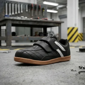 Men’s Safety Shoes Magic Strap Steel Toe Sneakers Factory Work Footwear