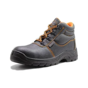 Men’s Safety Shoes Steel Toe Anti Impact Puncture Proof Anti Static Black High Top Oil Resistant Wear Resistant Protective Acid