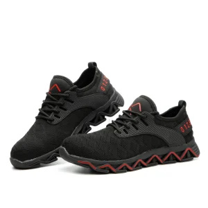 Men’s Safety Shoes Steel Toe Electrical Resistance Oil Resistant Rubber Sole Sports Hiking Protective Foot Security Sneaker