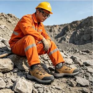 Men’s Safety Shoes Steel Toe Waterproof Anti Slip Heavy Duty Footwear for Construction Site Large Group Purchase