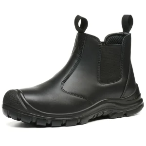 Men’s Safety Shoes Two-Layer Cowhide PU Sole Anti-Smash Anti-Puncture Work Shoes for Construction & Logistics