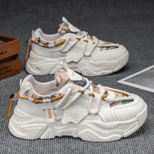 Men’s Shoes Autumn Retro Trend Versatile Sports Casual Shoes Men’s Thick soled Durable Dad Shoes