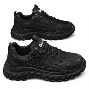 Men’s Shoes Black Sports Casual Work Office Waterproof Non-Slip Wear-Resistant Durable Safety Breathable