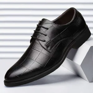 Men’s Shoes Fashion Business Formal Dress Leather Shoes Casual Shoes PU Leather Upper Flat