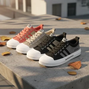 Men’s Shoes Korean Style Trendy Comfortable Low-top Flat Canvas Shoes