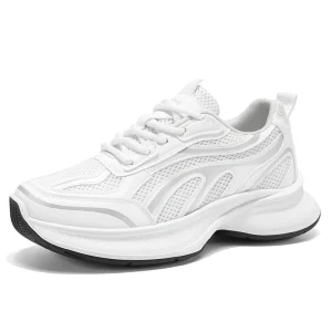 Men’s Shoes Mesh Breathable Casual Sports Shoes Thick-Soled Height-Increasing Dad Sneakers Youth Trendy Shoes