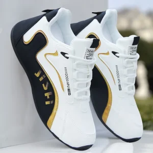 Men’s Shoes New Fashion Trend Four Seasons Sports Style Versatile Breathable Lace-Up Minimalist PVC Outsole Soft Sole
