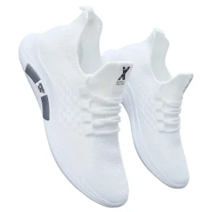 Men’s Shoes Sneakers Breathable Mesh Thin White Sports Shoes Soft Sole Anti Slip and Odor Resistant Men’s Casual Shoes